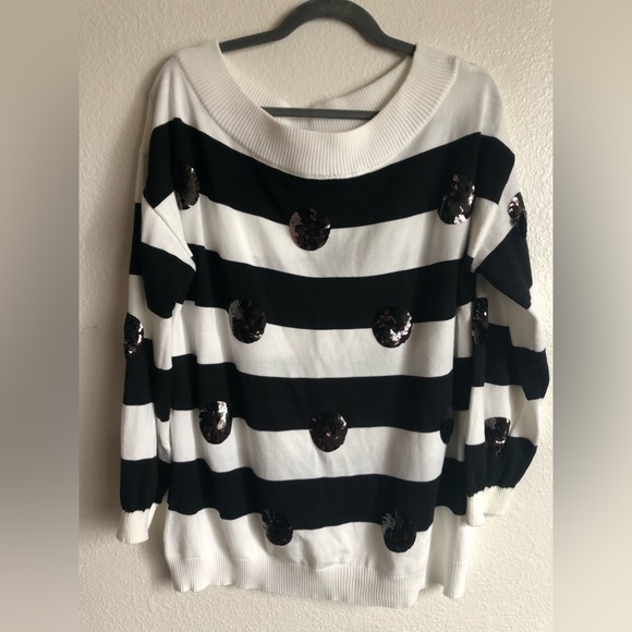 ASHLEY STEWART OFF THE SHOULDER SWEATER SIZE: 14/16 - Picture 3 of 11